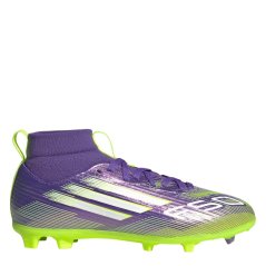 adidas F50 League Childrens Multi-Ground Football Boots Purple/White