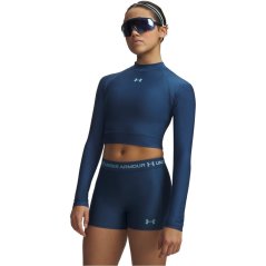 Under Armour Womens HeatGear® Long Sleeve Performance Gym Top Wham Blue