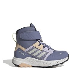 adidas Terrex High Cold.Rdy Hiking Shoes Trekking Boots Boys Purple/White