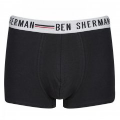 Ben Sherman Sherman 3 Pack Roman Boxer pánské šortky Blk/Wht/Gry