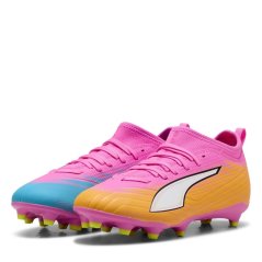 Puma Childrens PUMA Ultra 5 Match Firm Ground Football Boots Poison Pink