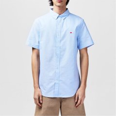 Lee Cooper Cooper Short Sleeve Oxford Shirt Sky Blue