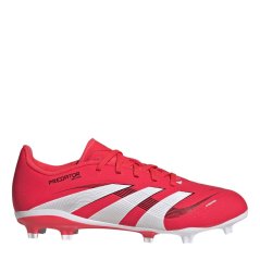 adidas Unisex Kids' Predator League Firm Ground Football Boots Lucid Red/ Whit