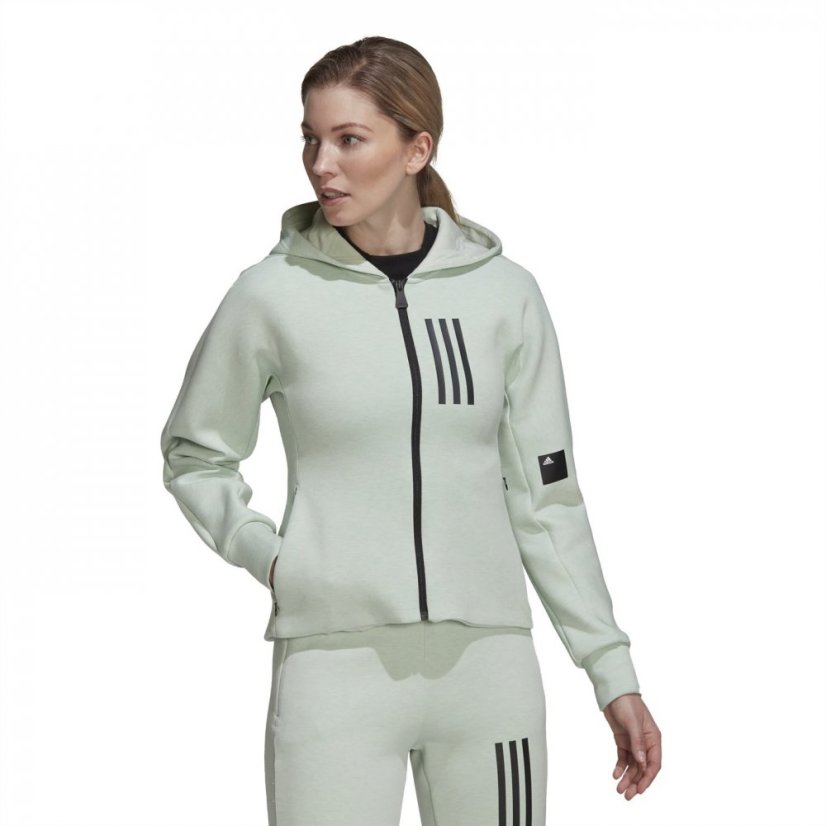 adidas Mission Victory Slim Fit Full-Zip dámska mikina Hoody LINEN GREEN MEL