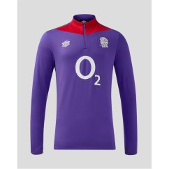 Umbro England Rugby Mid Layer Top 2024 Adults Violet/Red
