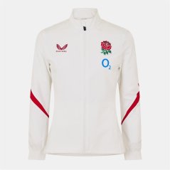 Castore Women's Rose Anthem England Rugby 2025 Long Sleeve Slim Fit Jacket White Red