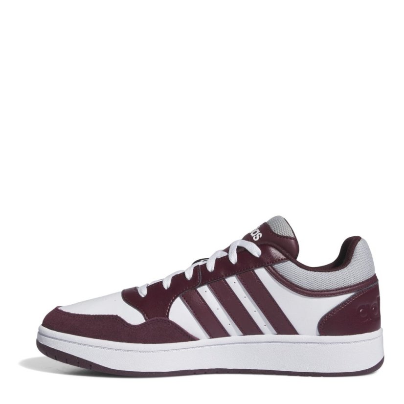 adidas Hoops 3.0 Shoes White/Maroon