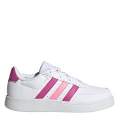 adidas Unisex Kids' Breaknet 2.0 Low-Top Trainers White/Lucid Fuc