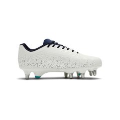 Canterbury Stampede Groundbreak Team Soft Ground Rugby Boots White