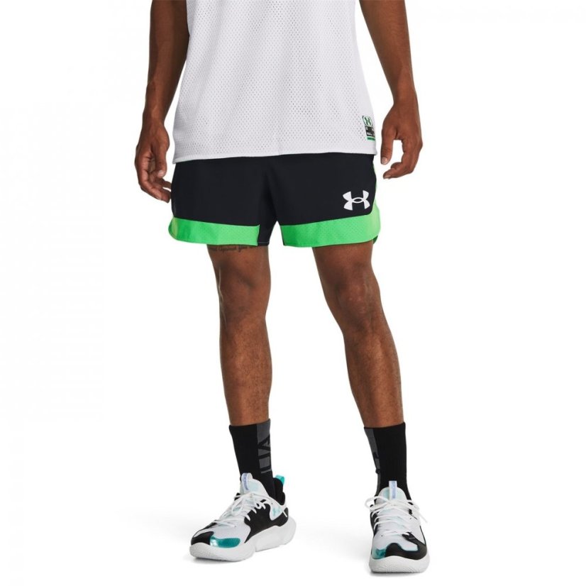 Under Armour Baseline 5 Shorts Men's Black/Green