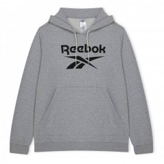 Reebok Identity Big Logo Hoodie Mens Sweatshirt Mgreyh/Black