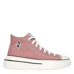 Skechers Women's Canvas Air Cooled Classic Low-Top Trainers Rose