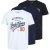 Jack and Jones Ethan 3-Pack Short Sleeve pánské tričko Blk/Wht/Nvy