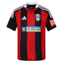 adidas Fulham Away Shirt 2024 2025 Juniors Red/Black