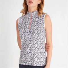 Calvin Klein Golf Women's Sleeveless Performance Polo Shirt Mulprnt