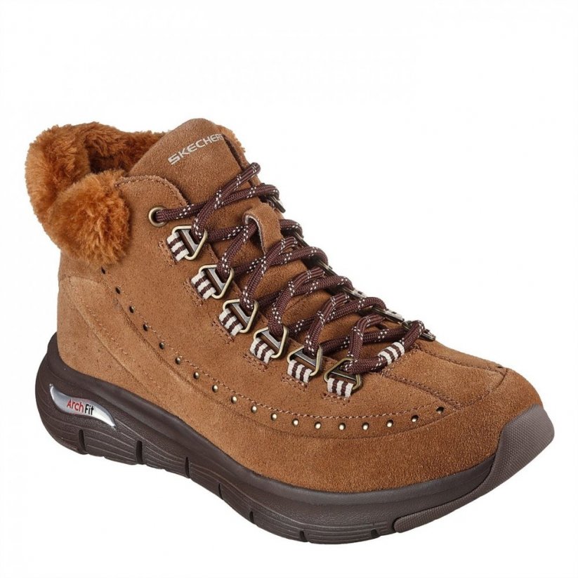 Skechers Arch Fit Goodnight Hiker Boots Brown