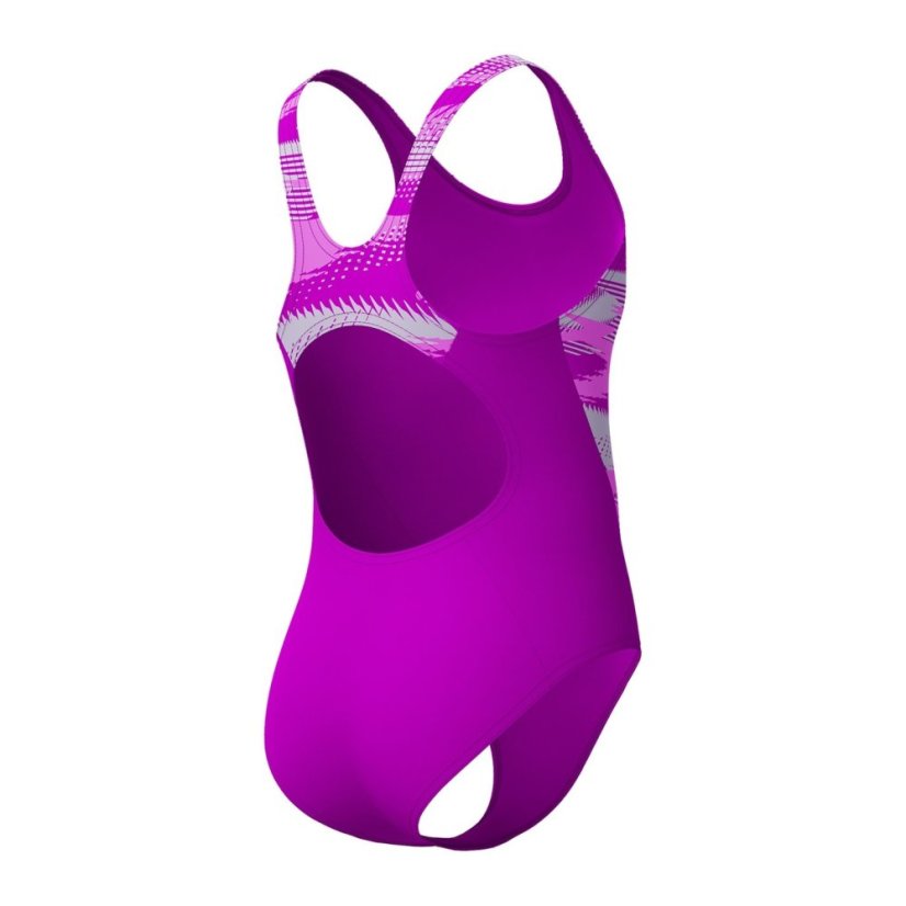 Speedo Hyperboom Splice Muscleback Swimsuit Junior Girls Diva