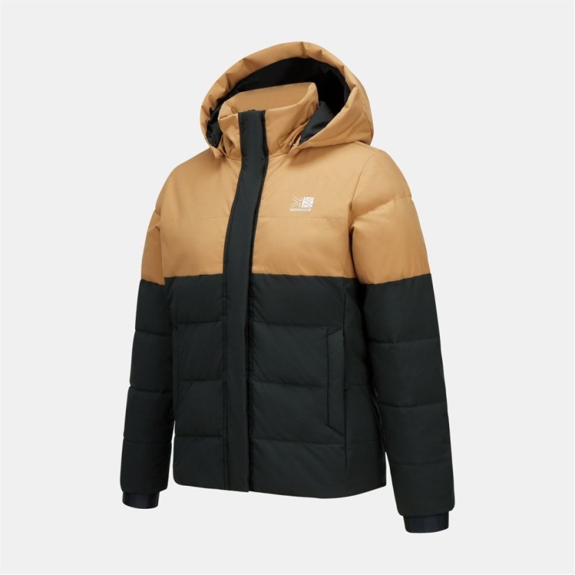 Karrimor Kids Orbit Baffle Thermolite Hooded Insulated Puffer Jacket Black/Beige