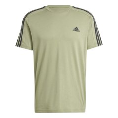 adidas Essentials 3-Stripes T-Shirt Mens Tent Green