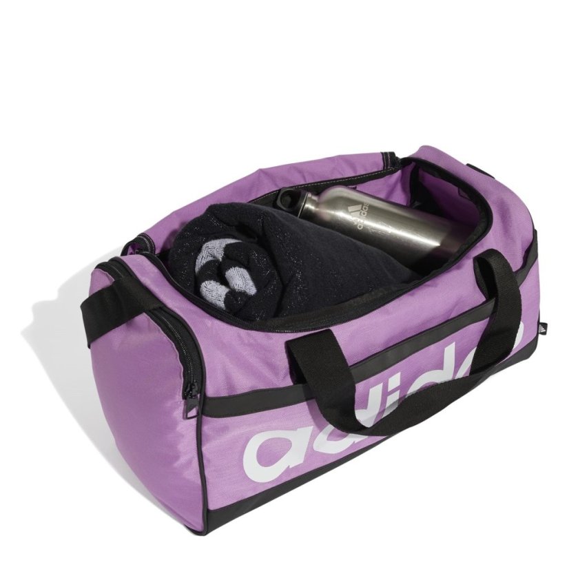 adidas Essentials Linear Duffle Bag Small Purple/White