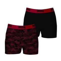 Lonsdale 2 Pack Boxers Mens Red Camo