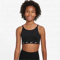 Nike Dri-FIT One Big Kids' (Girls') Sports Bra Black/White