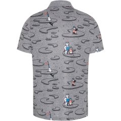 Original Penguin Men's All Over Print Short-Sleeve Shirt Quiet Shade