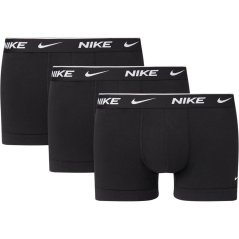 Nike 3 Pack Everyday Cotton Trunks Mens Black UB1