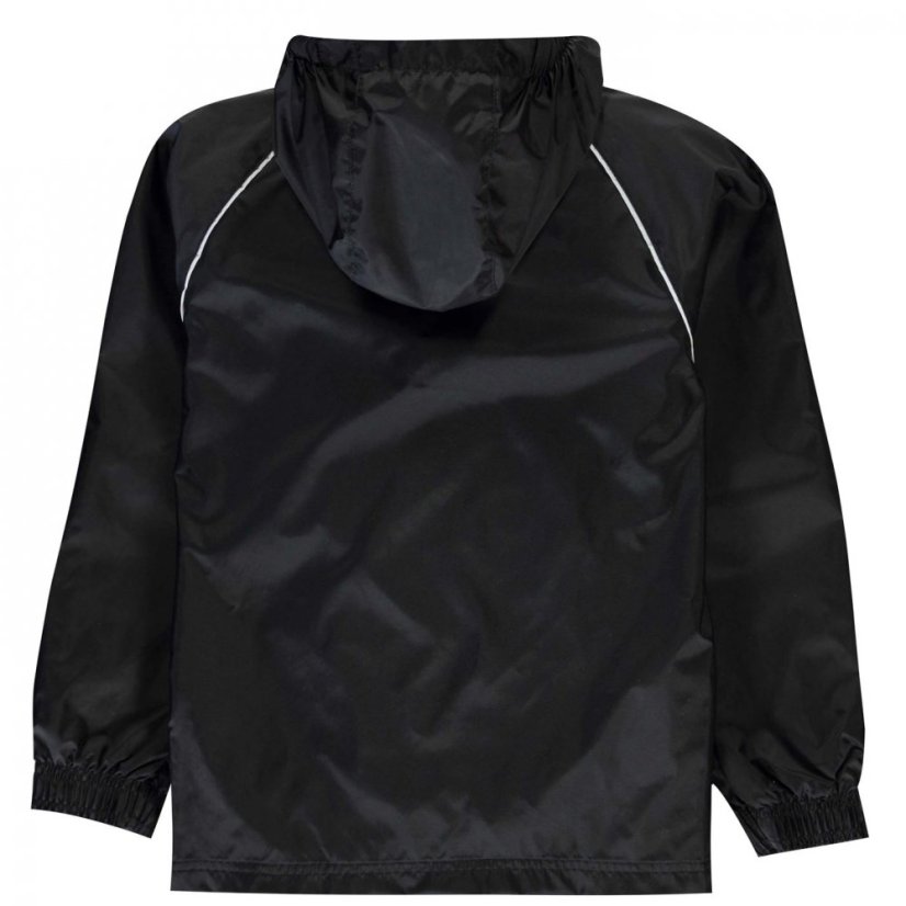 adidas Kids' Entrada 26 Water and Wind Resistant Rain Anorak Black/White