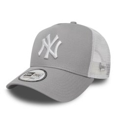 New Era A-Frame Adjustable Trucker Cap NY Grey / White