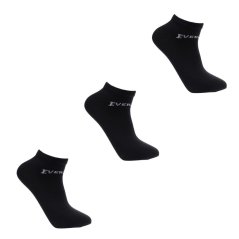 Everlast 3 Pack Trainer Socks Ladies Black