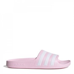 adidas Adilette Aqua Slides Junior Pink/White