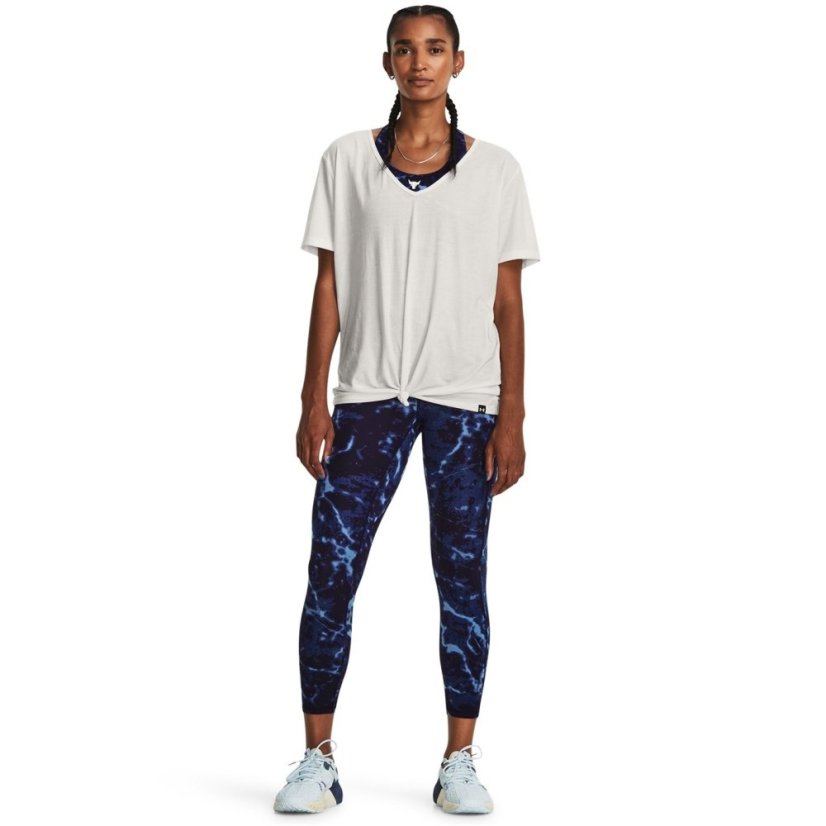Under Armour Women's Large Crossover Ankle Performance Gym Legging Blue