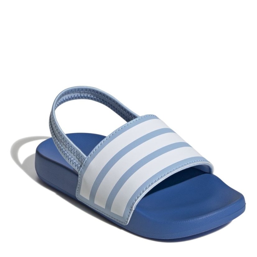 adidas Adilette Estrap Slides Kids Sky/White