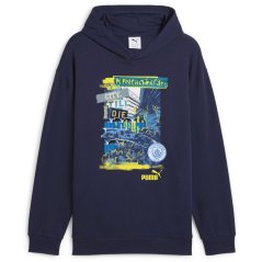 Puma Manchester City FtblNRGY+ Hoodie Adults Navy