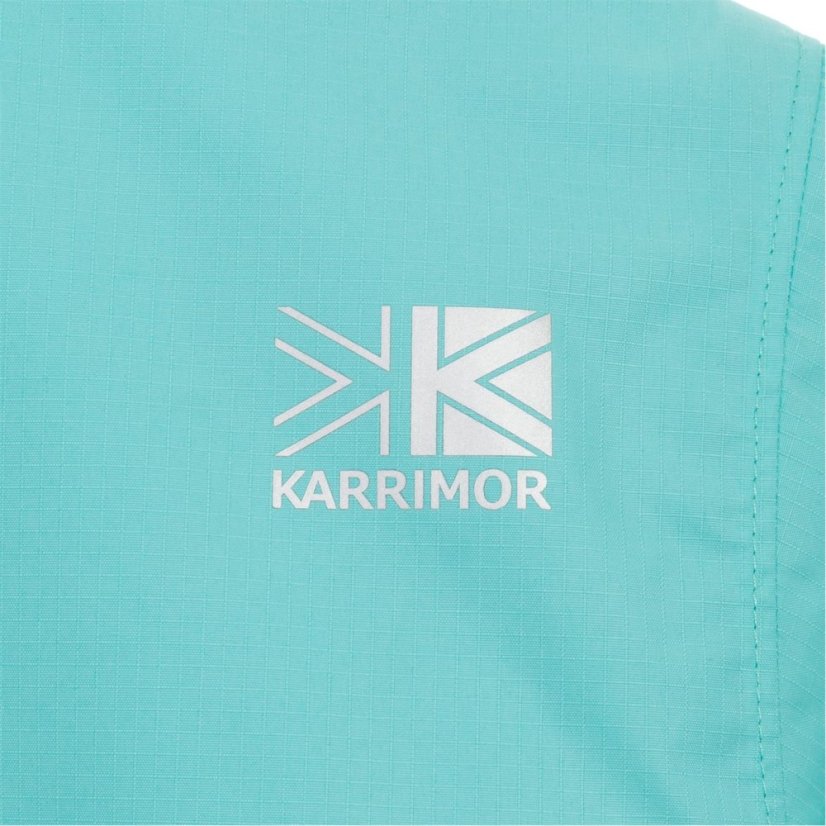 Karrimor Kids' Half Zip Windproof Hooded Long Sleeve Padded Softshell Jacket Blue/Printing