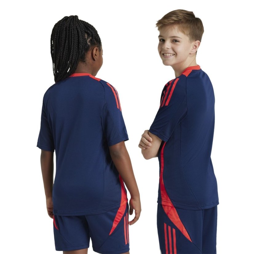 adidas Manchester United Training Shirt 2024 2025 Juniors Blue