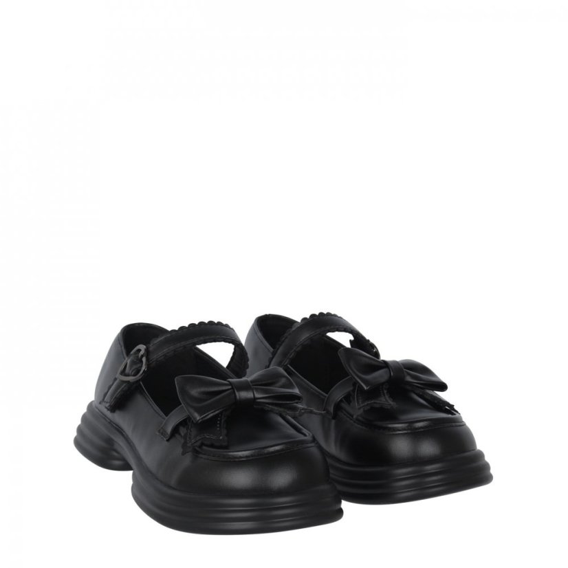 Fabric Schl Shoe Ch44 Black