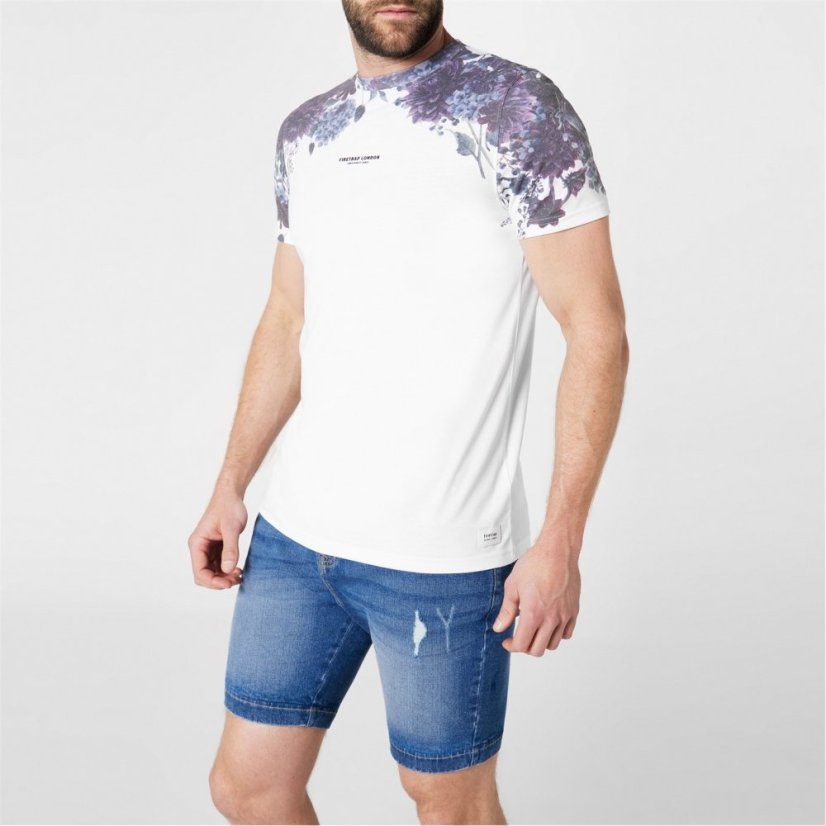 Firetrap Sub T Shirt Mens White Floral