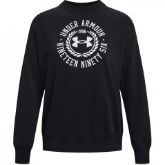 Under Armour Rival Crest Crew Sweatshirt Womens Black/White