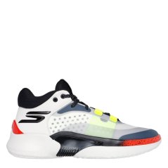 Skechers Basketball SKX Resagrip Trainers Mens White/Grey