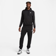 Nike Club Fleece Mens Graphic Hooded Tracksuit Black/White