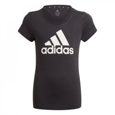 adidas Girls Essentials Linear T-Shirt Black