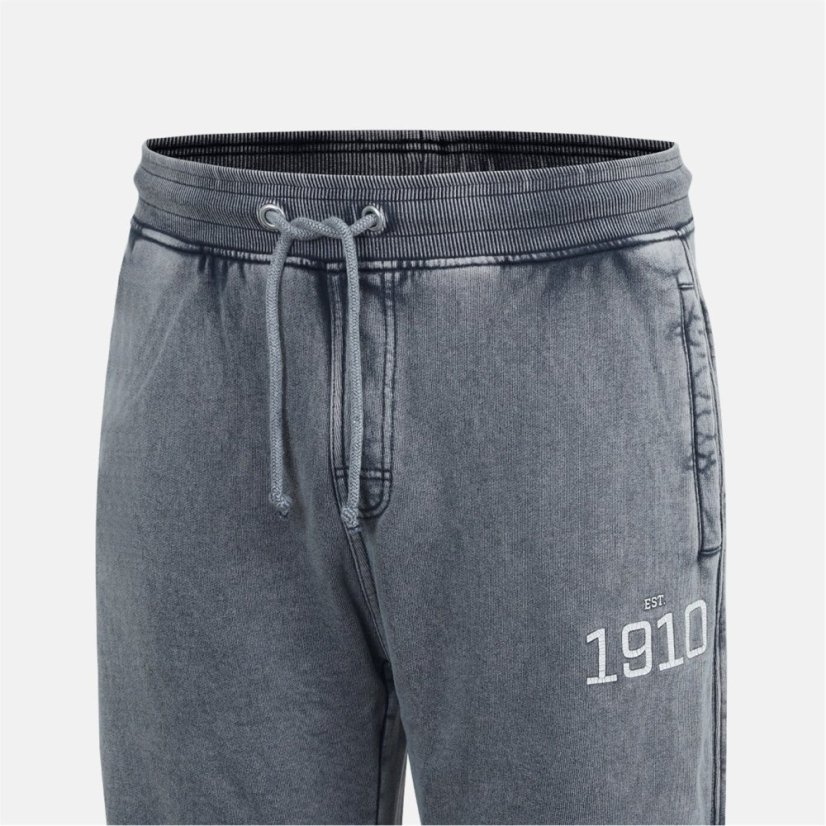 Everlast Men's NYC Jog Closed Hem Fleece Joggers Washed Grey