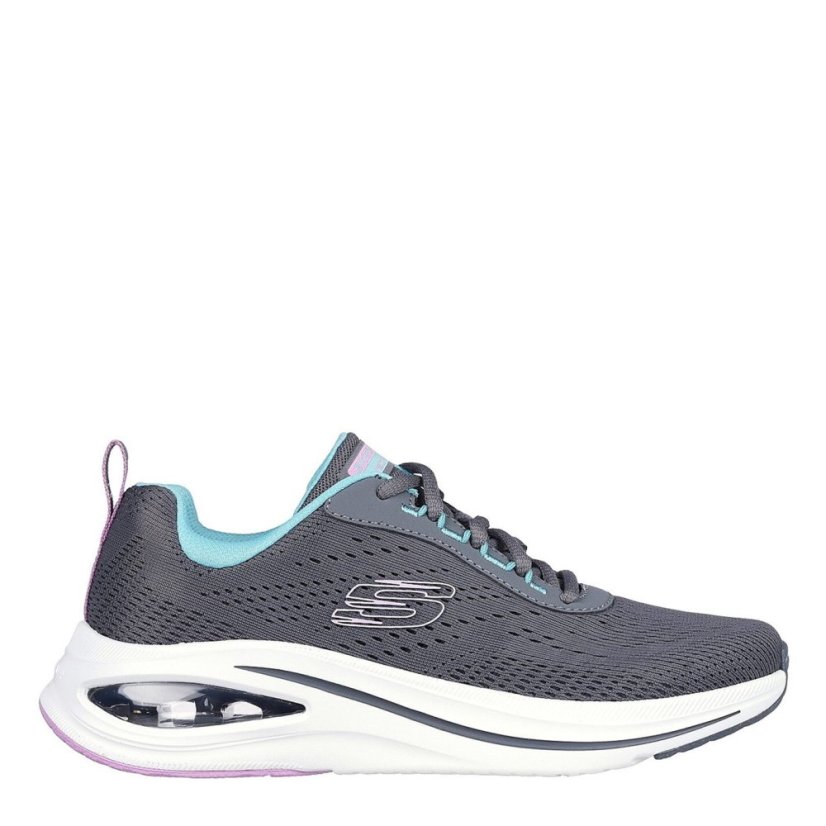 Skechers Engineered Mesh Lace-Up W Air-Cool Runners Womens Grey/Blue