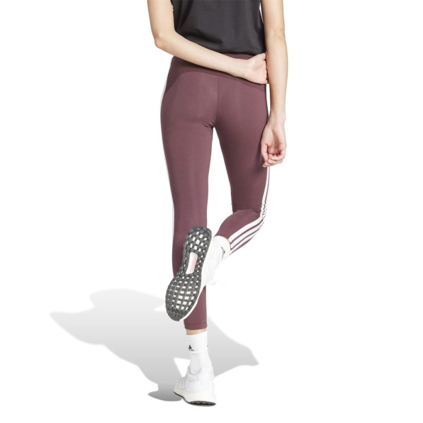 adidas Essentials 3 Stripe Leggings Womens Ruby