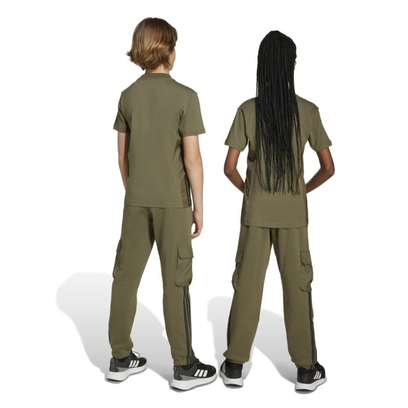 adidas Utility Fleece Cargo Joggers Juniors Khaki
