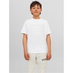 Jack and Jones Junior Logo Regular Fit T-Shirt White