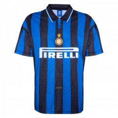 Score Draw Internazionale Home Shirt 1996 Adults Blue/Black