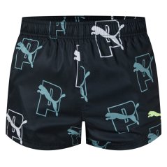 Puma Logo Swim pánske šortky Black Combo